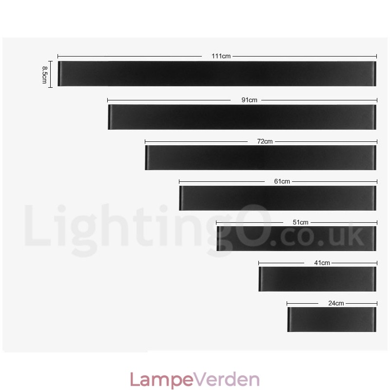 Lange moderne moderne væglamper og lampetter til indendørs metal væglampe IP 44 til badeværelse soveværelse stue