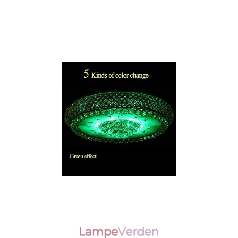 Rund krystal Absorber Kuppel Lys Loftlampe Diameter 80CM Indeholder 15 Pærer