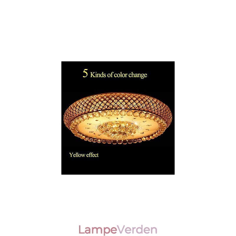 Rund krystal Absorber Kuppel Lys Loftlampe Diameter 80CM Indeholder 15 Pærer