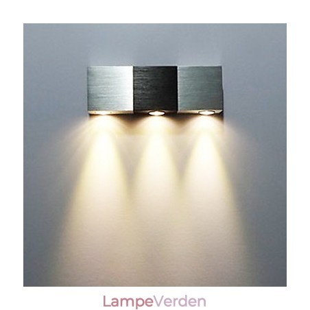 Moderne væglampe med spredende lys rektangulært aluminiumshus Moderne væglampe med spredende lys rektangulært aluminiumshus