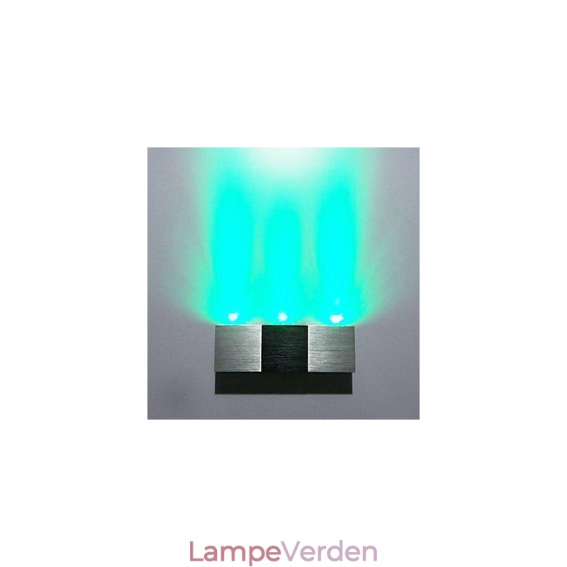 Moderne væglampe med spredende lys rektangulært aluminiumshus
