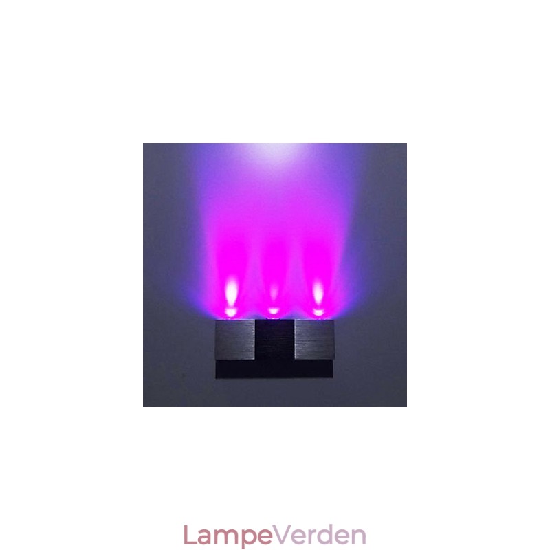 Moderne væglampe med spredende lys rektangulært aluminiumshus