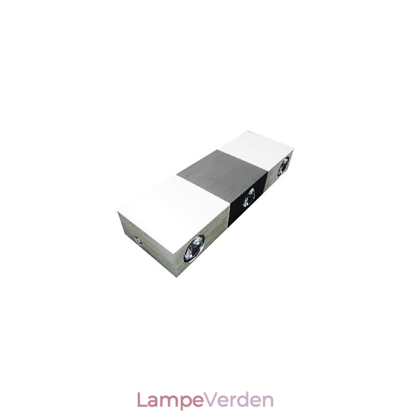 Moderne væglampe med spredende lys rektangulært aluminiumshus