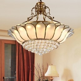 Traditionel Klassisk Rustik Lodge Messing Metal Flush Mount