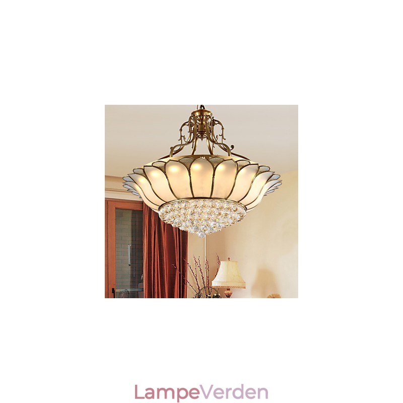 Traditionel Klassisk Rustik Lodge Messing Metal Flush Mount