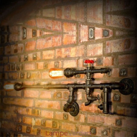 Vintage industriel væglampe Badeværelse Køkken Spisestue Pipe Edison Light Luksus Spisestue Bar Sconces Lamparas FJ DB2 014A0 Vintage industriel væglampe Badeværelse Køkken Spisestue Pipe Edison Light Luksus Spisestue Bar Sconces Lamparas FJ DB2 014A0