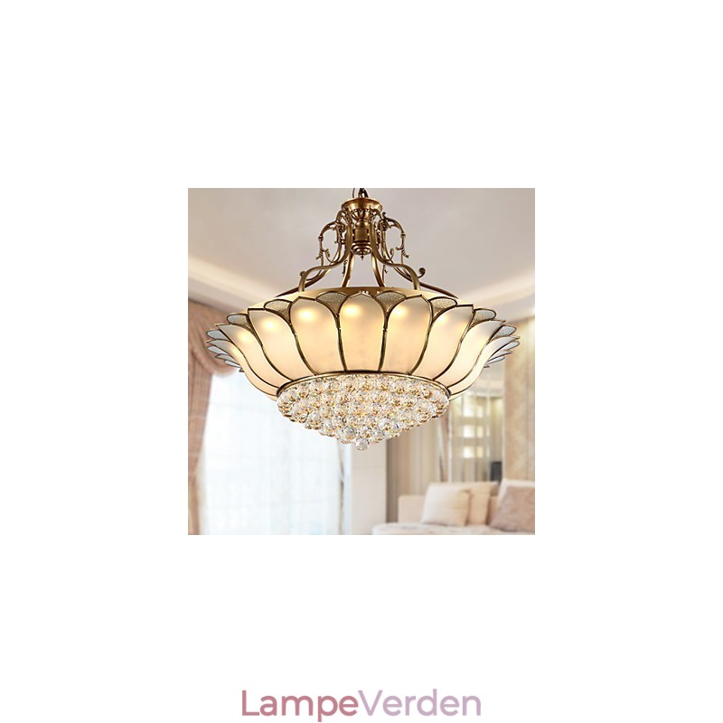 Traditionel Klassisk Rustik Lodge Messing Metal Flush Mount