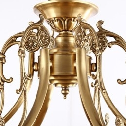 Traditionel Klassisk Rustik Lodge Messing Metal Flush Mount