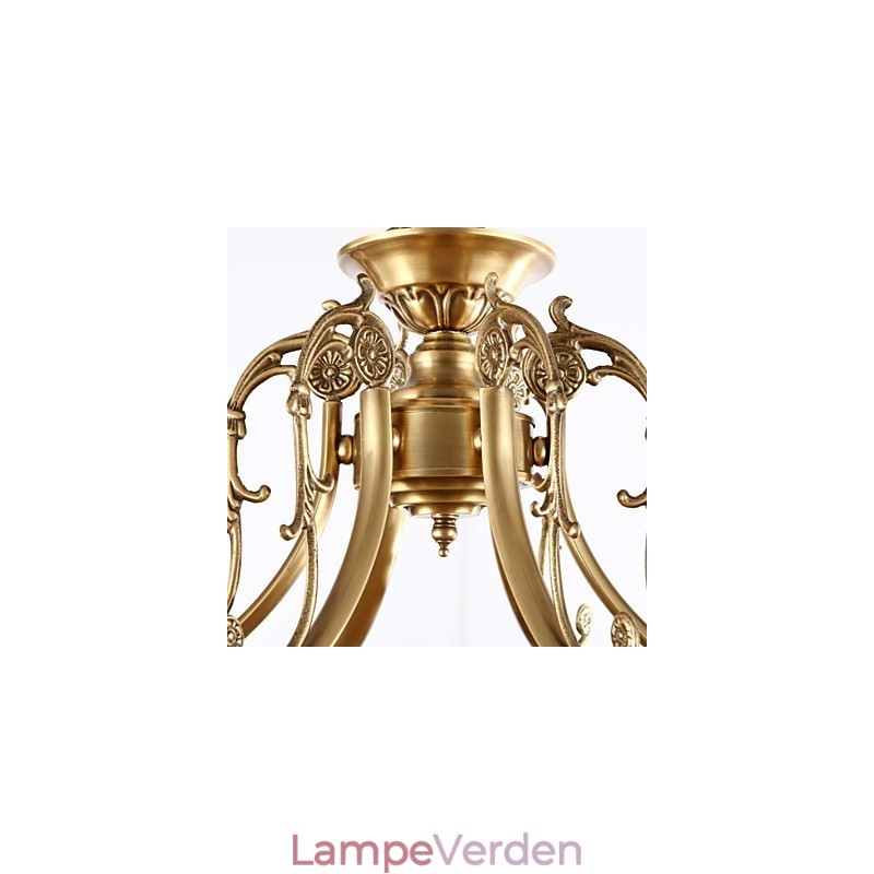 Traditionel Klassisk Rustik Lodge Messing Metal Flush Mount