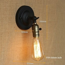 Edison Light Bulb Aisle Retro Minimalistisk Bedside Aisle Cafe Terrace Channel Mini Wall Sconce