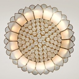 Traditionel Klassisk Rustik Lodge Messing Metal Flush Mount