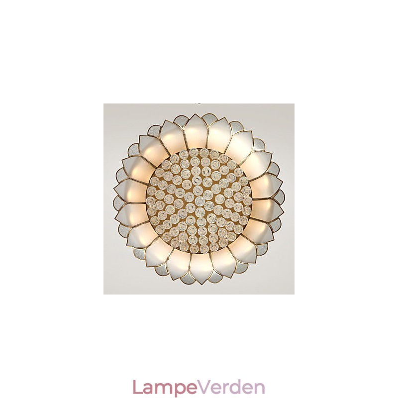 Traditionel Klassisk Rustik Lodge Messing Metal Flush Mount