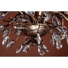 Vintage stearinlys stil antik messing metal lysekrone