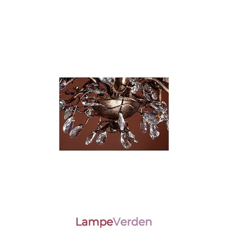 Vintage stearinlys stil antik messing metal lysekrone