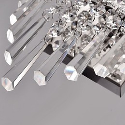 Halvcirkulær væglampe i Crystal Feature