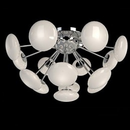 ModernYestaurant Lampe Enkel cirkulær glas kunst pendel europæisk stil