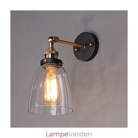 Industriel Edison Simplicity Glasvæglampe Metalbundkappe Spisestue Studieværelse Kontorgang Vægmonteringslys Industriel Edison Simplicity Glasvæglampe Metalbundkappe Spisestue Studieværelse Kontorgang Vægmonteringslys