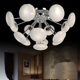 ModernYestaurant Lampe Enkel cirkulær glas kunst pendel europæisk stil