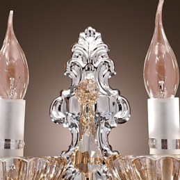 Elegant krystal væglampe med 2 lys
