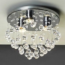 Moderne moderne krystal mini stil galvaniseret flush Mount