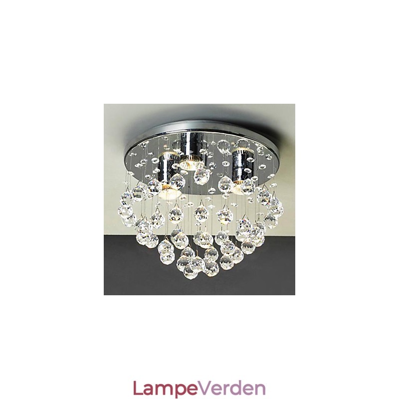 Moderne moderne krystal mini stil galvaniseret flush Mount