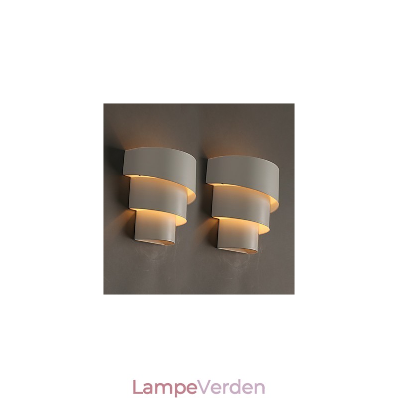 Lille konkylie tegneserie væglampe smedejern fakkel form af hovedet på en seng lyser