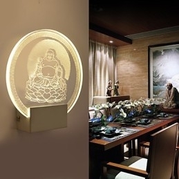 Akryl væglampe PVC-lampe Light Chip Modern Contemporary Metal