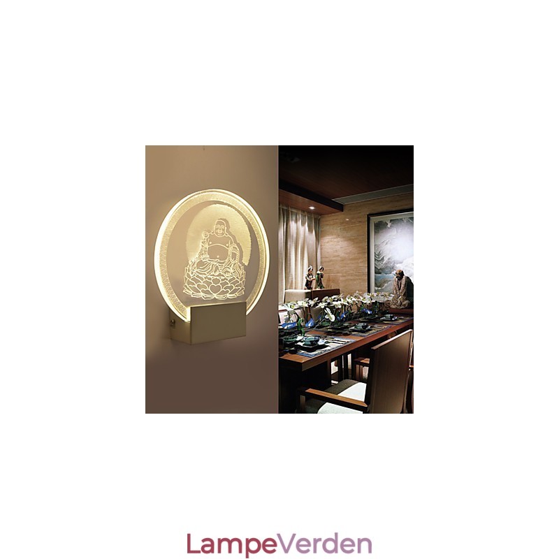 Akryl væglampe PVC-lampe Light Chip Modern Contemporary Metal