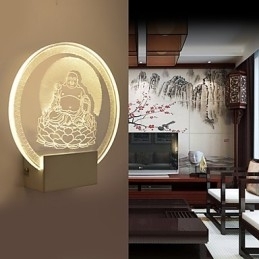 Akryl væglampe PVC-lampe Light Chip Modern Contemporary Metal