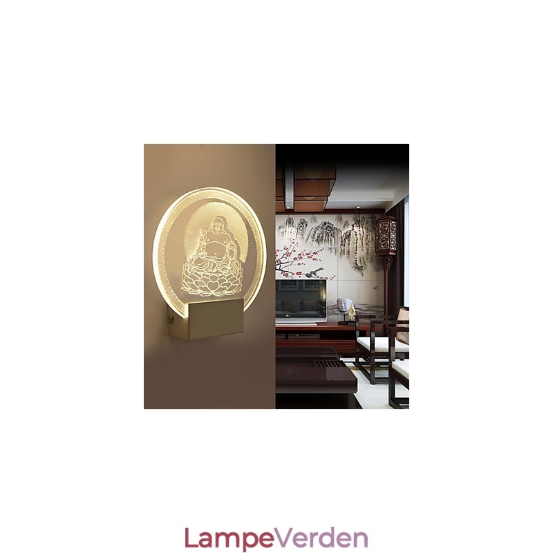 Akryl væglampe PVC-lampe Light Chip Modern Contemporary Metal