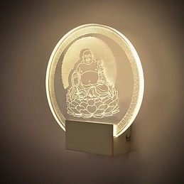 Akryl væglampe PVC-lampe Light Chip Modern Contemporary Metal