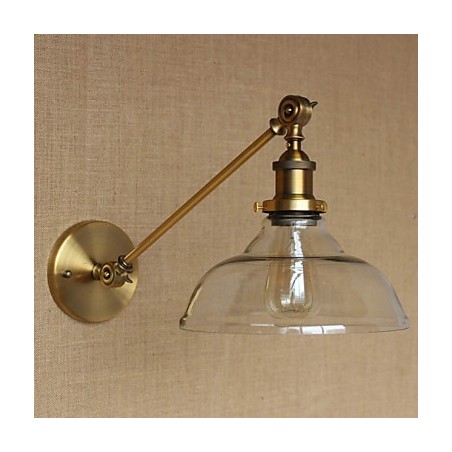 Jernglas Bronze Messing Arm Style Retro Creative American Country Hall Soveværelses væglampe Jernglas Bronze Messing Arm Style Retro Creative American Country Hall Soveværelses væglampe