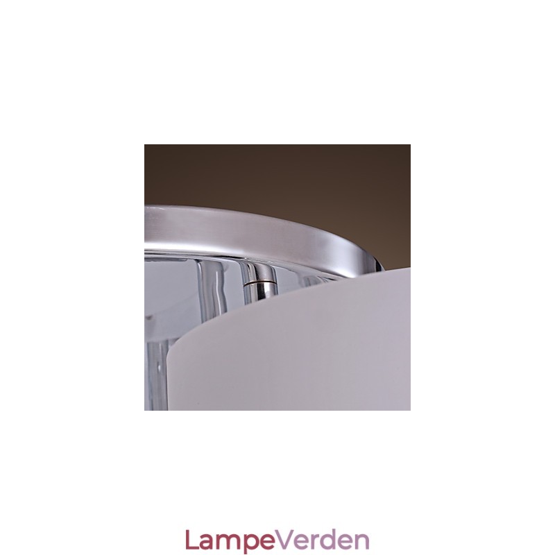 Moderne moderne lysekrone i krommetal, Flush Mount