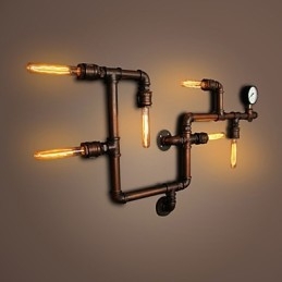 Væglampe Væglamper 6 lys Bronzefinish Industriel stil Rustik Lodge Metal