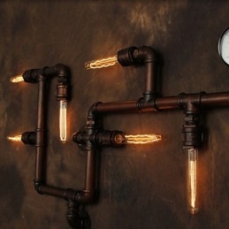 Væglampe Væglamper 6 lys Bronzefinish Industriel stil Rustik Lodge Metal