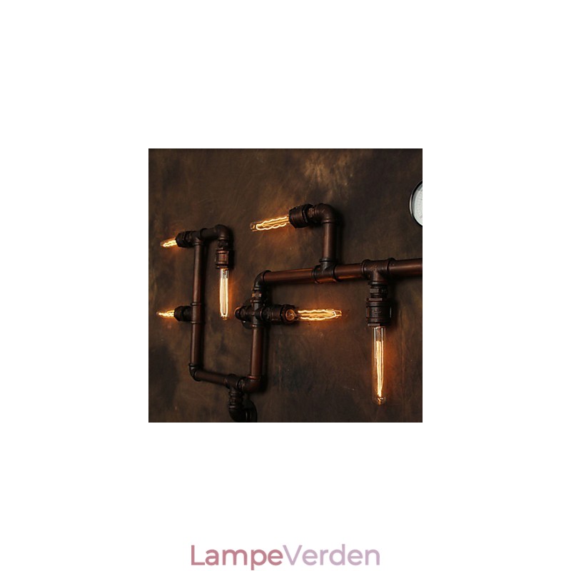 Væglampe Væglamper 6 lys Bronzefinish Industriel stil Rustik Lodge Metal
