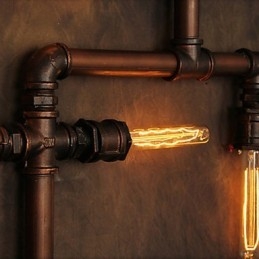 Væglampe Væglamper 6 lys Bronzefinish Industriel stil Rustik Lodge Metal