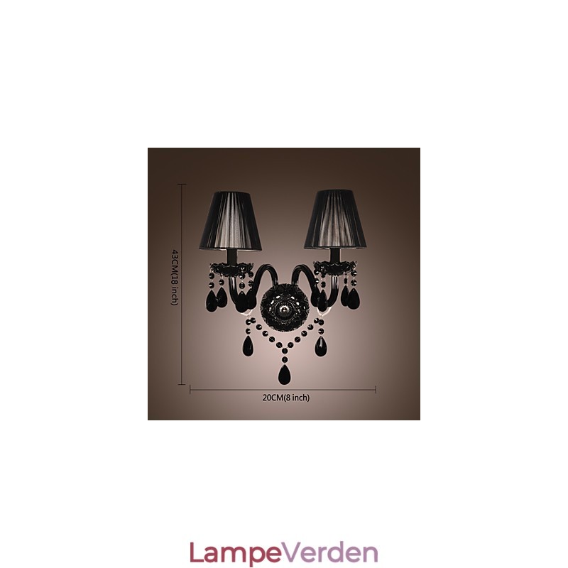 Krystal stearinlys væglamper Moderne moderne glas