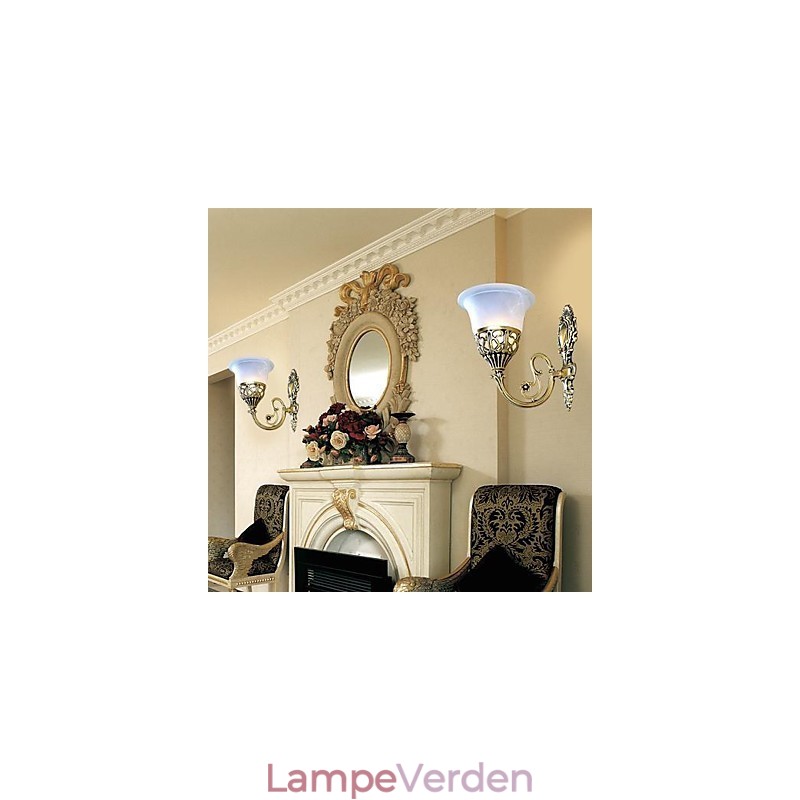 Bronze Væglamper Lys Moire Glas European Retro Classic 220V