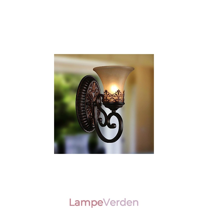 Vintage væglamper 1 lys med harpiks Materiale Glasskærm Sengestue Stue Ganglys