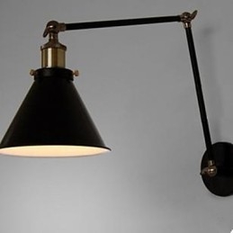 Industriel Nostalgi Personlighed Loft Sort Paraply Sektion Dobbelt væglampe