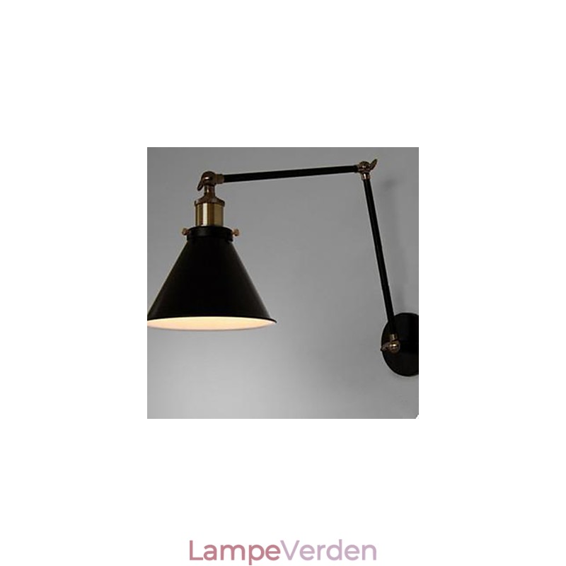 Industriel Nostalgi Personlighed Loft Sort Paraply Sektion Dobbelt væglampe