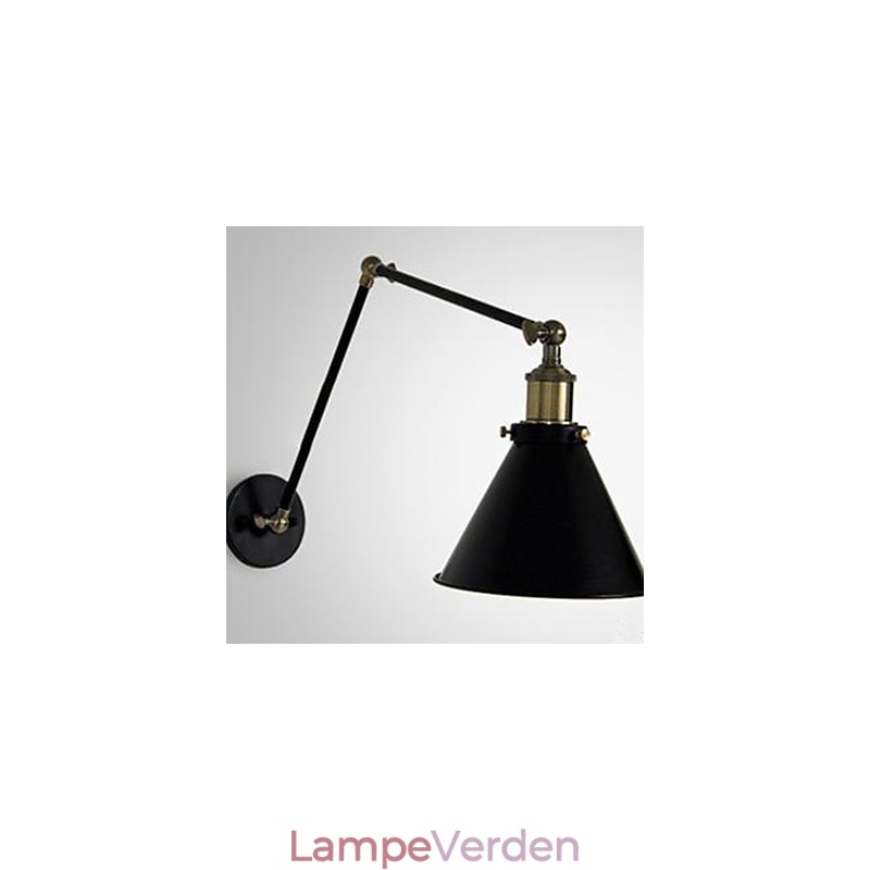 Industriel Nostalgi Personlighed Loft Sort Paraply Sektion Dobbelt væglampe