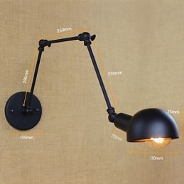 Personlighed Lang Arm Justerbar Vinkel Bar Tre Retro Stue Lamper Belysning Dekorativ Væglampe