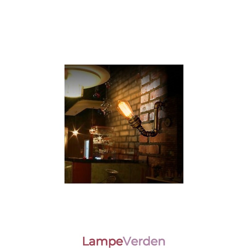 American Village Loft Industriel Edison Style Vintage Væglampe Retro Vandrør Lampe Væglampe
