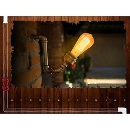 American Village Loft Industriel Edison Style Vintage Væglampe Retro Vandrør Lampe Væglampe
