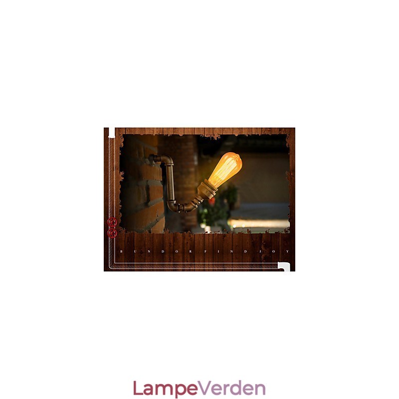 American Village Loft Industriel Edison Style Vintage Væglampe Retro Vandrør Lampe Væglampe