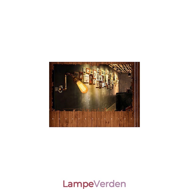 American Village Loft Industriel Edison Style Vintage Væglampe Retro Vandrør Lampe Væglampe