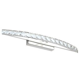 Spejllampe Rustfrit Stål Og Krystal