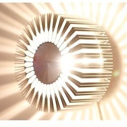 Embed rund solsikke type aluminium projektions væglampe